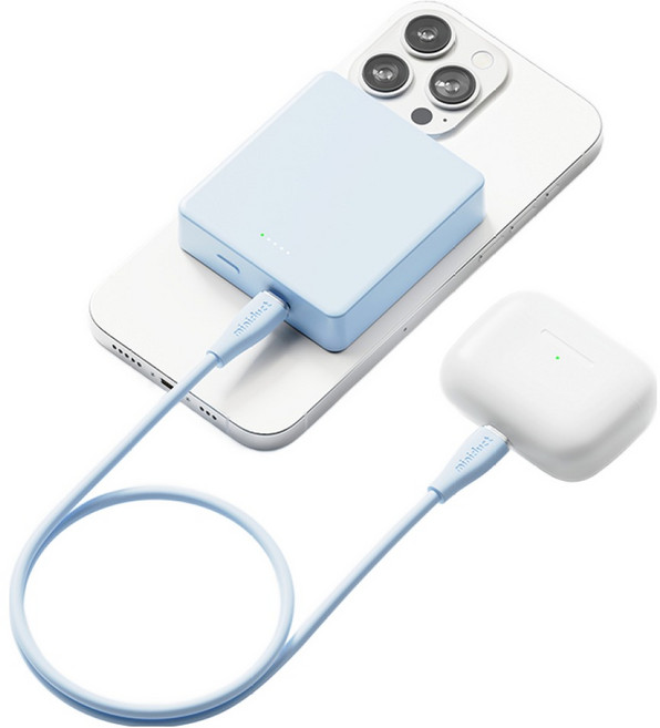 6위 - 맥세이프 미니 고속 무선 보조배터리 8000mAh, 블루, mi280DT
