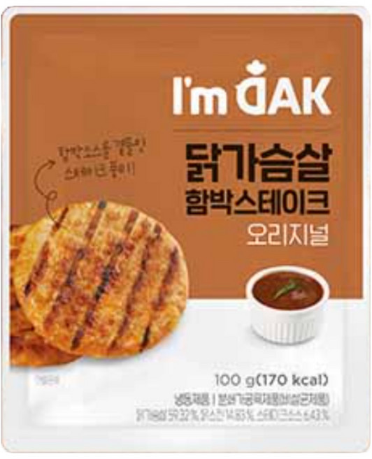 [아임닭] 닭가슴살 함박스테이크 오리지널 100g, 50개