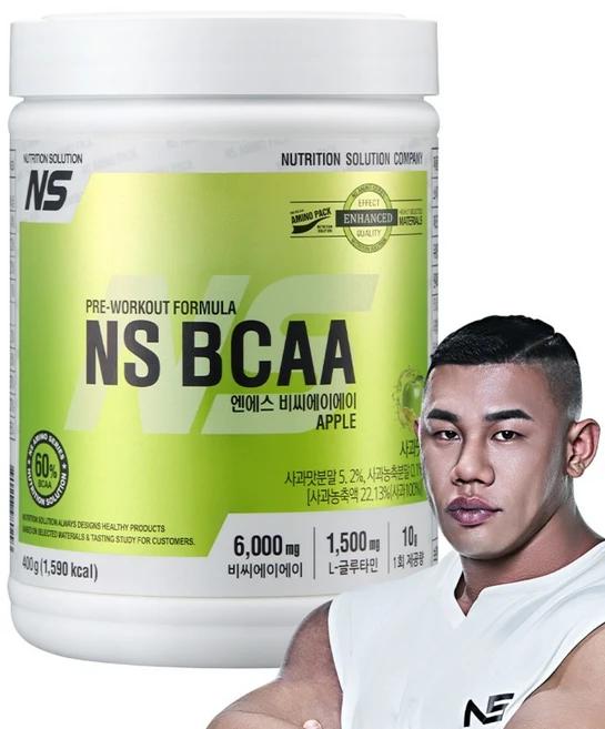 NS BCAA 아미노산 보충제 사과맛, 1개, 400g - 쿠팡