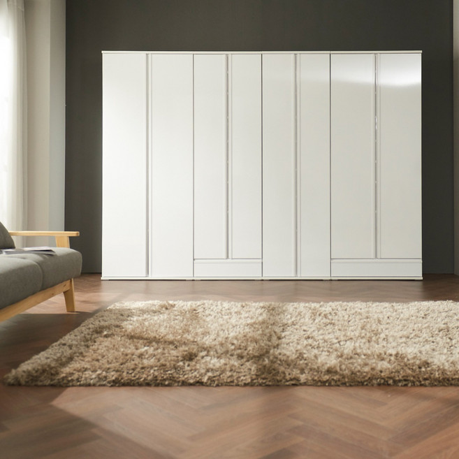 클로버2000 광폭신발장 속깊은 신발장 현관신발장 깊이34cm, 600_2000, 화이트