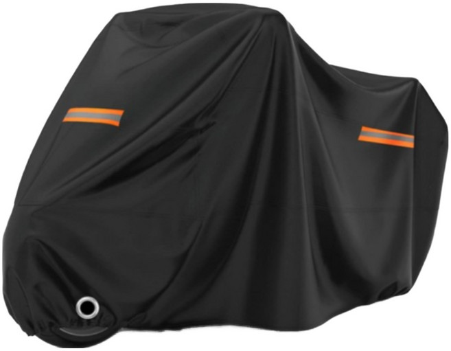 올니스 오토바이 커버 덮개 방수 방풍 자전거 전차종 풀커버, 1개, 블랙