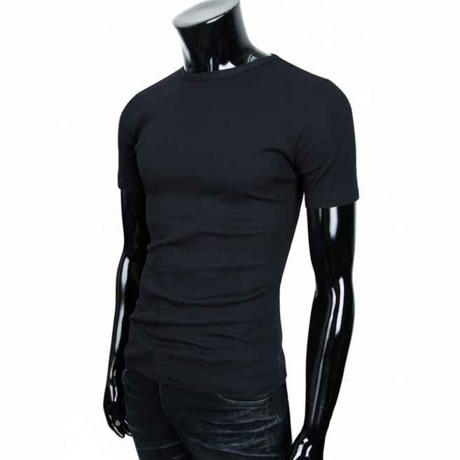 남자 반팔 면티 남성 라운드넥 스판 무지 티셔츠 쫄티