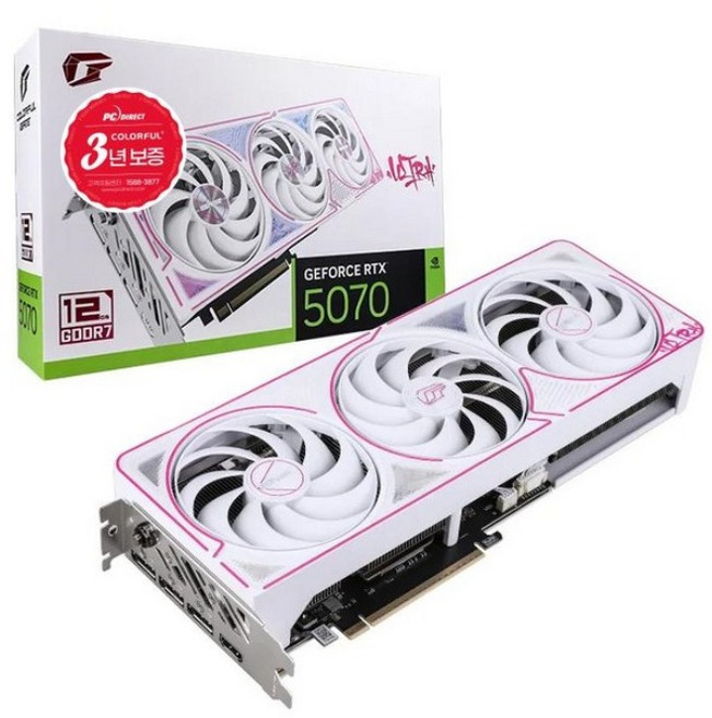 COLORFUL iGame Geforce RTX 5070 Ultra OC White D7 12GB 피씨디렉트 그래픽카드 VGA