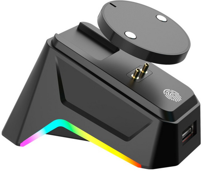 로지텍 지슈스 G PRO X 2 SUPERSTRIKE 지슈라2 레이저 무선마우스 충전독 충전도킹 호환 RGB ALL FOR ONE AFO-D1, 블랙