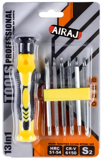 AIRAJ 13홉스 1정밀 드라이버 세트 전자수리/시계수리/소형부품 조립용, 1개, 13 in 1