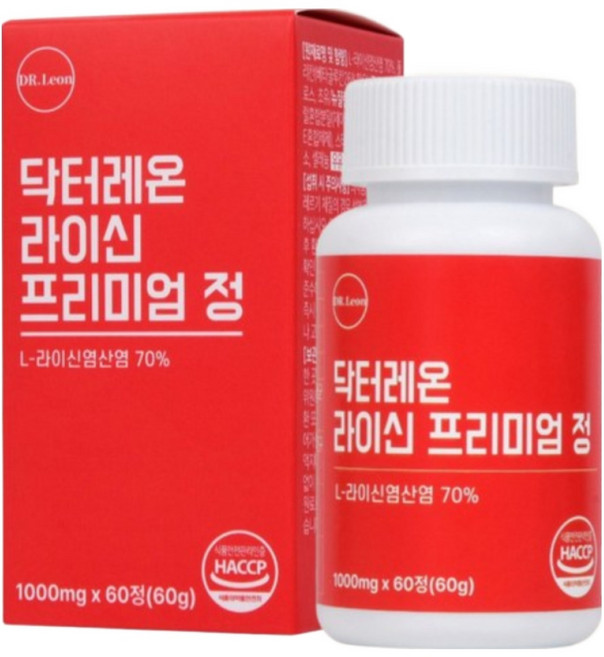닥터레온 라프정 고함량 L 라이신 엘리신, 1개, 60정