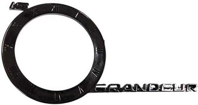 오토아이시 그랜저 IG 시계 라운드 레터링[Round Lettering], 1개, 다크크롬도금