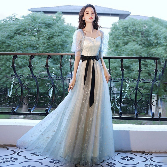 Asure 하객원피스 쉬폰원피스 파티록 양복 웨딩드레스