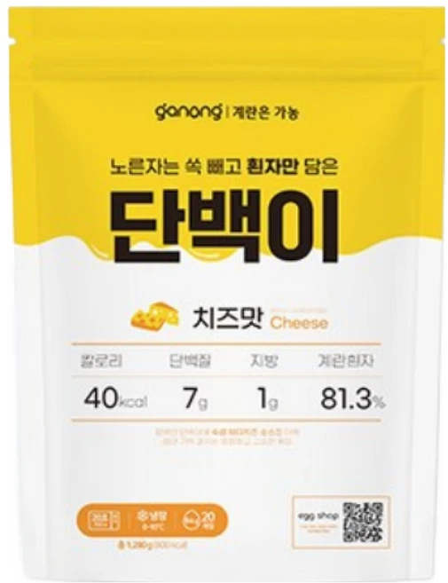 가농 단백이 치즈맛 40개입(에그 프로틴), 단품, 단품 - 쿠팡