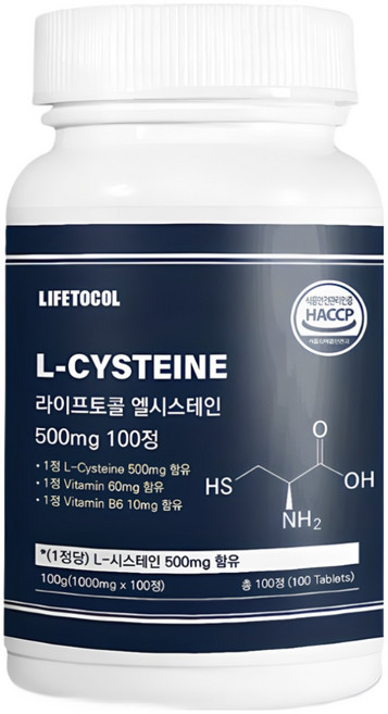 라이프토콜 엘시스테인 500mg, 100정, 1개
