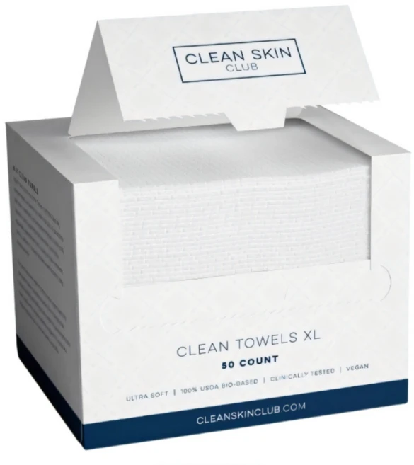Clean Skin Club 클린 페이스 타올 XL 50매, 1세트, 50매입 - 쿠팡