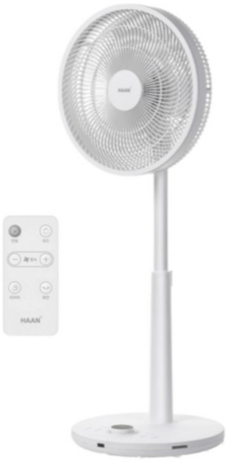 [99단풍량조절] 한경희 BLDC 무소음 선풍기 써큘레이터 발터치 스탠드형 리모컨, 화이트