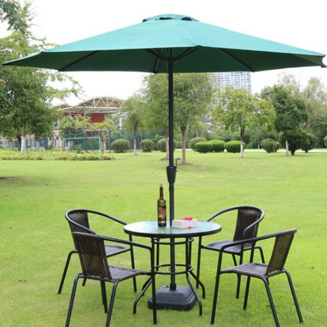 라이프랩 2.7M 반자동 돌려서 펼치는 클랭크 튼튼한 8각 대형 특대형 파라솔, 그린