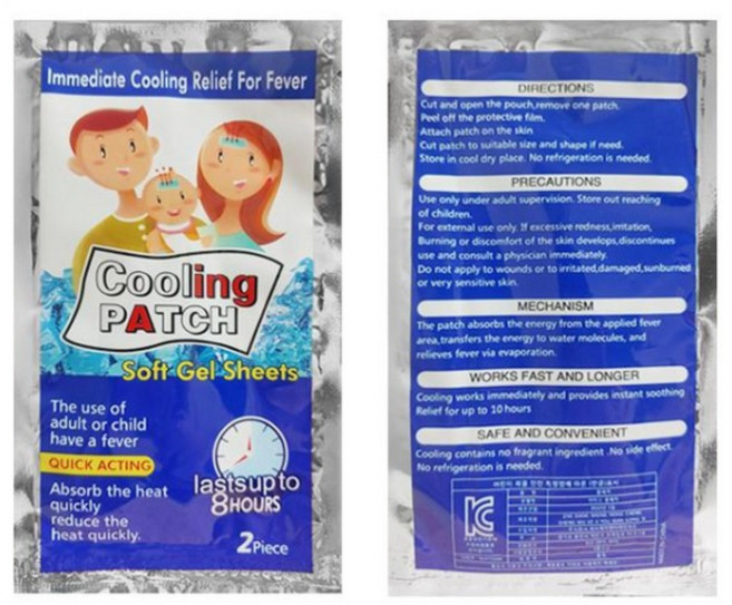 [붙이는 쿨링패치] 이마 열내림 두통 피로 회복용 쿨패치 30매, 30세트