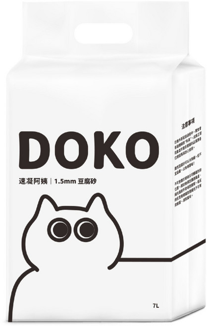 DOKO 速凝阿姨 1.5mm經典款豆腐砂, 6包, 7L, 皇家竹炭