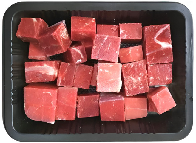 Halal Australian Diced Boneless Beef Knuckle Meat 하랄 프리미엄 호주산 설도 순살 소고기 큐브, 1개, 500g