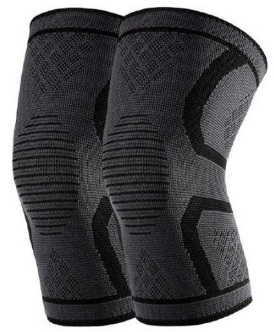 휴마이 고탄력 무릎보호대 등산 헬스 여성 남성 스포츠, 블랙, 1세트