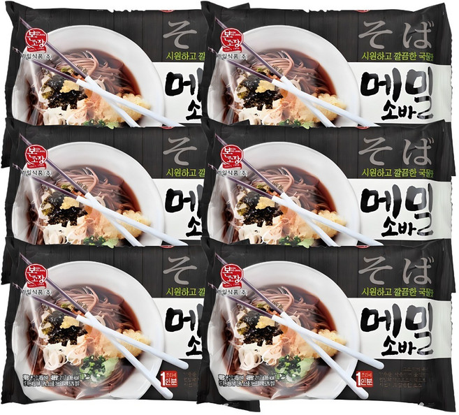 한일본고장 메밀 소바, 211.7g, 6개