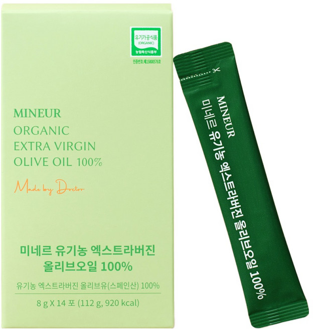 의사가 만든 미네르 유기농 엑스트라버진 올리브오일 100%, 112g, 1개