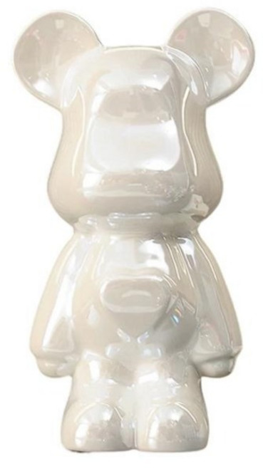 리틀보트 하트 베어브릭 세라믹 장식 저금통, 회이트