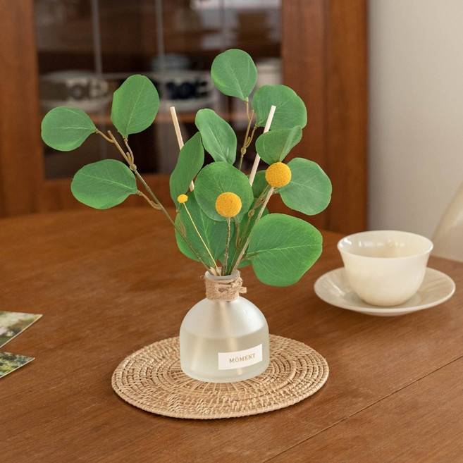 모먼트 골든볼 프리미엄 디퓨저 실내 방향제 선물 세트 쇼핑백 160ml, 런드리 시더우드 (오르페옹 향), 1개