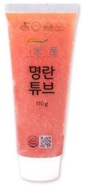 송송 명란튜브 저염 무색소 짜먹는 명란, 2개, 110g
