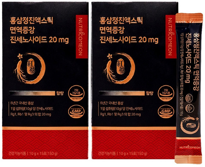 뉴트리커먼 홍삼정 진액 면역증강 진세노사이드 20mg, 15회분, 2개