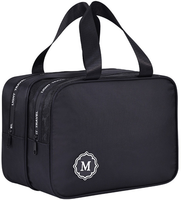 남성 파우치 건습 분리 세면백 이중 여행 수납 방수 휴대용 대용량 파우치