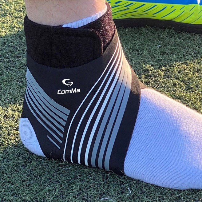 ComMa 압박 밴드 발목보호대 2세대 단품 테이핑 얇은 아대 축구 농구 등산 런닝 보호대, 1세트
