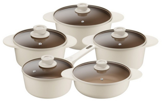 테팔 세라믹 인덕션 주물 아이콘 오트 밀크 편수 양수 전골냄비 2종 3종세트, 1세트, 20-냄비 5종세트