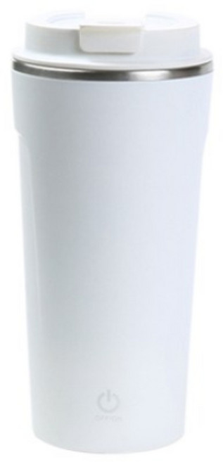 투데이리빙 전동 쉐이커 스텐 텀블러 충전식 자동 회전 쉐이크컵 회오리 프로틴 쉐이크 믹서, R99958W(화이트, 1개, 400ml, 화이트