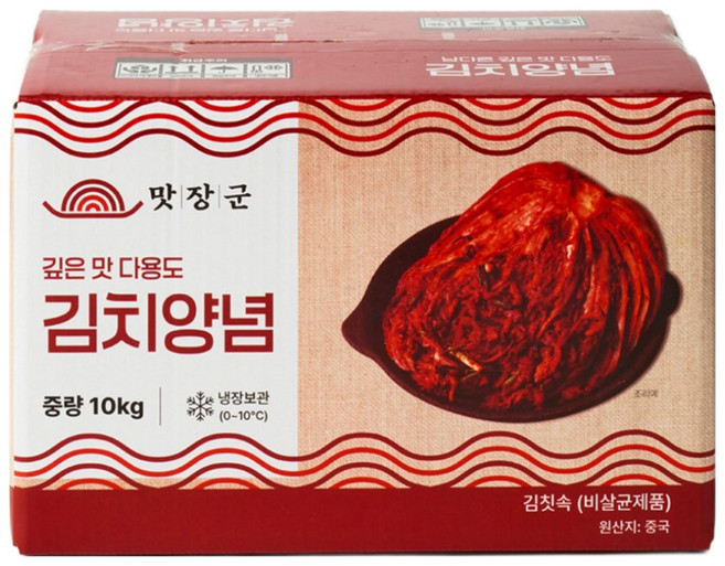 맛장군 김치양념 김치속 HACCP인증, 1개, 10kg