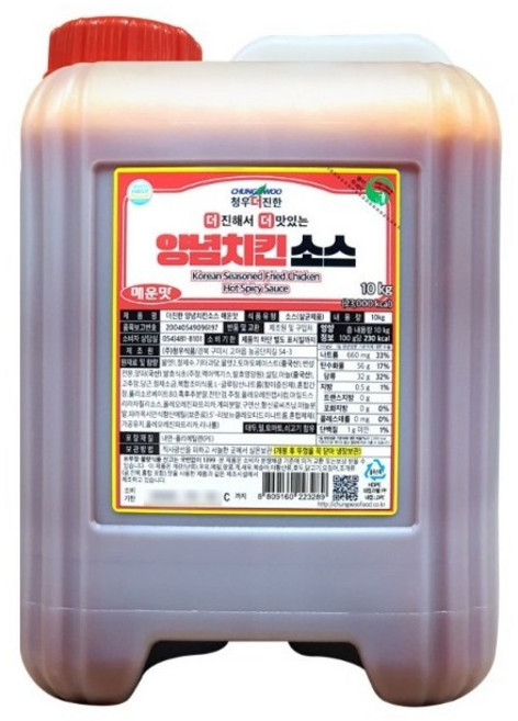 청우식품 더진한 양념치킨소스 매운맛 10kg, 1개