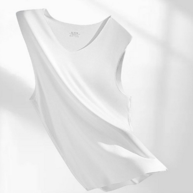 에어리 심리스 남성 민소매 런닝 쿨 냉장 매끈한 무봉제 브이넥 언더셔츠 이너웨어 밀착핏 5p 세트