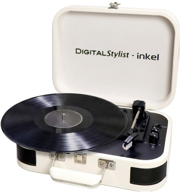 인켈 LP 턴테이블 플레이어 블루투스 스피커, 화이트, IK-S3050LP