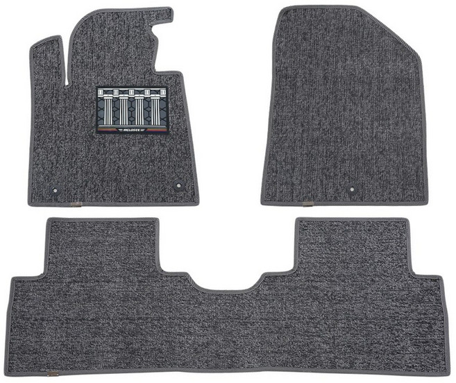 하이글로씨 자동차 뉴코일매트 트립매트 코일 카매트 확장형 차량용 매트, 그레이, 뉴코일매트_1열+2열(풀세트)