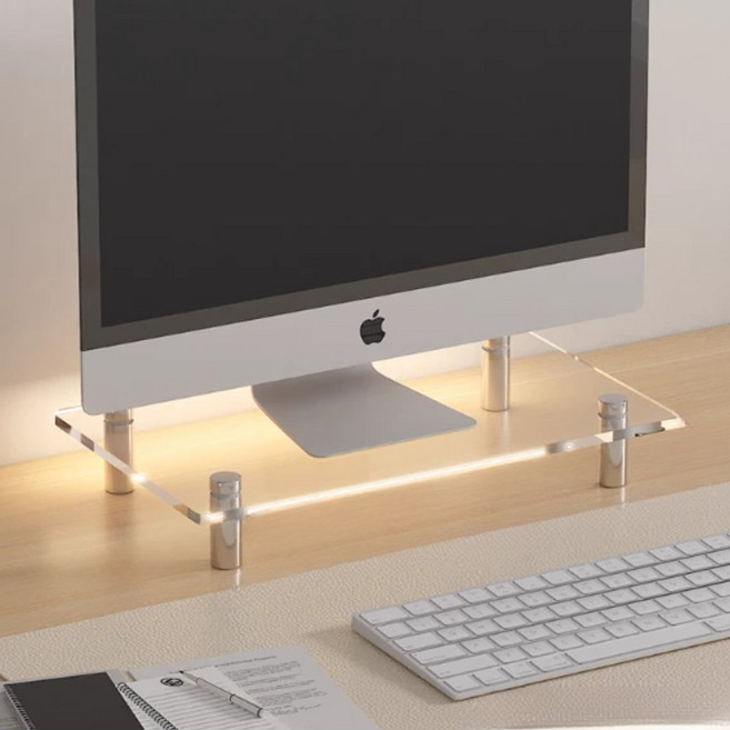 40cm 받침대 아크릴 선반 거치대 노트북 투명 모니터