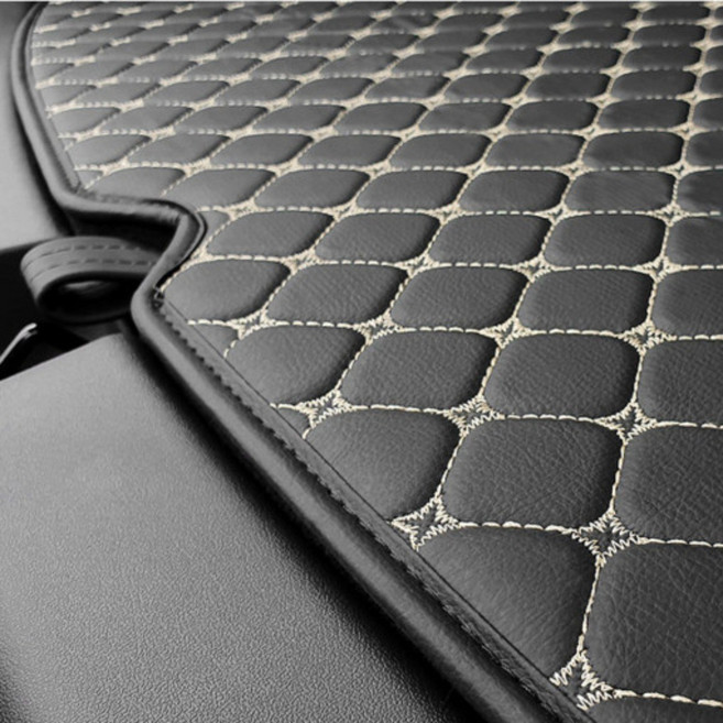 기가차 더뉴 레이 밴 트렁크매트 2인승 화물칸 적재함 자동차 차박매트 카 가죽 바닥, 트렁크바닥, 블랙+베이지, 레이 / 더뉴 레이 2인승 밴