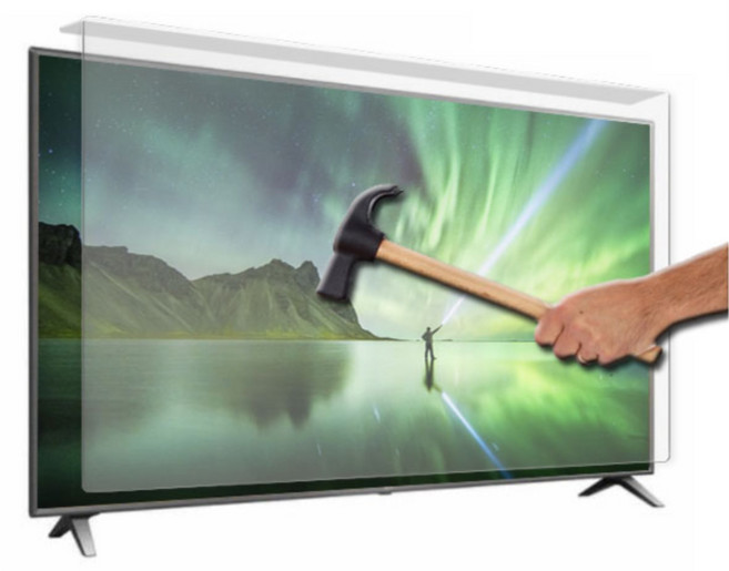 2026년형 썬가드광학 New 75인치 블루아이트차단 티비보호기 TV 화면 액정 보호 커버 가드 아기로부터 파손방지, 일반평면TV보안기, 고객직접설치, 둘 다 포함됨, 블루라이트차단, 가시광선투율 75%, 189cm(75인치)