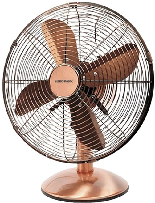 유로파크 엔틱 황동 메탈 탁상 선풍기, 브론즈, EU-M12
