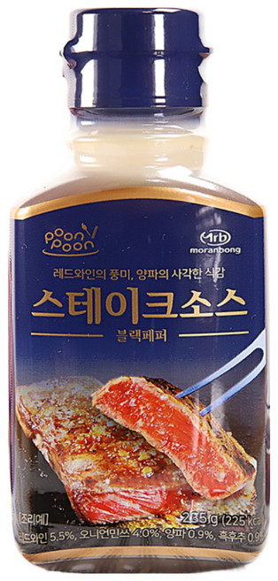 모란봉 푼푼 스테이크소스 블랙페퍼, 235g, 1개