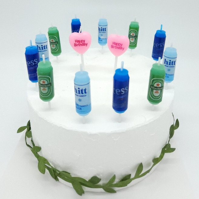 맥주 생일초 12개입 맥주초 선물 잔치 생일파티용품