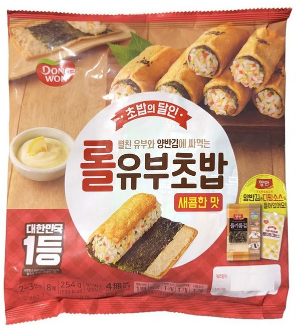 동원 롤 유부초밥 새콤한맛 254g, 5개