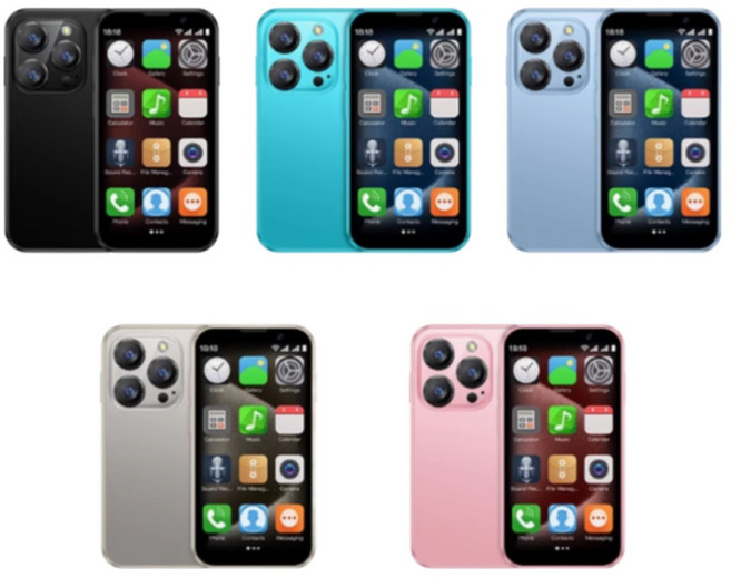 미니 휴대폰 스마트폰 어린이 휴대폰 3G 선물 공기계 초소형, 16GB, 핑크