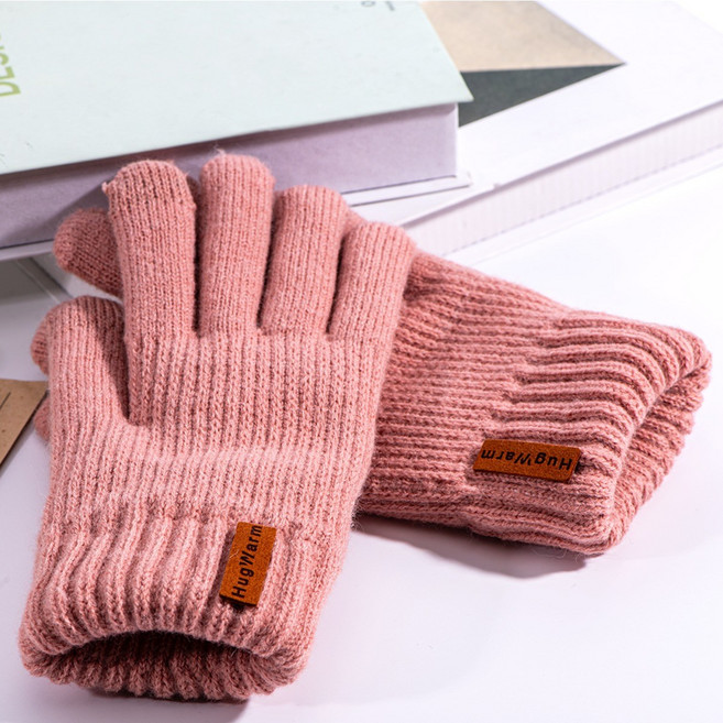 허그웜 프리미엄 남녀공용 스마트폰 터치 기모 니트장갑