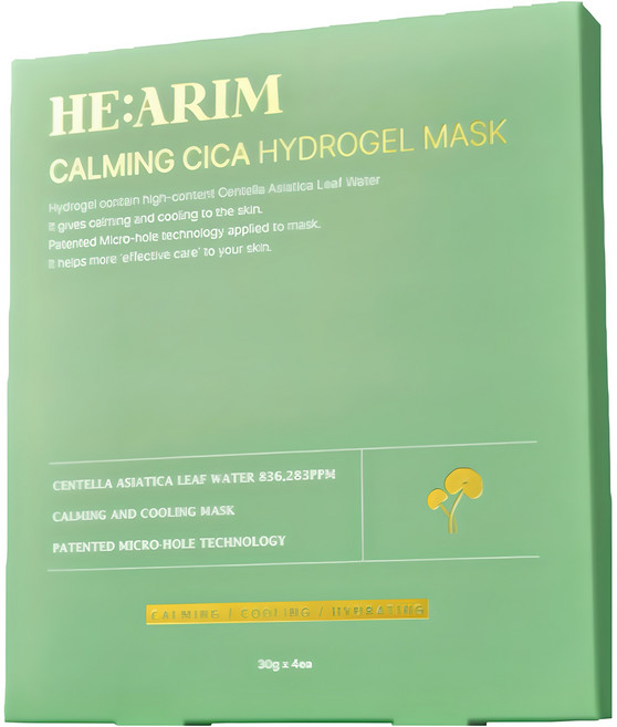 헤아림 미백 특허 시카 하이드로겔 마스크팩 수분 보습 물광 앰플 화이트닝 브라이트닝 속광 광채 피부 재생 회복 얼굴팩 여성 남성 얼굴 팩 진정 모공 영양 탄력 기미잡티 시트 마스크, 6개, 4개입