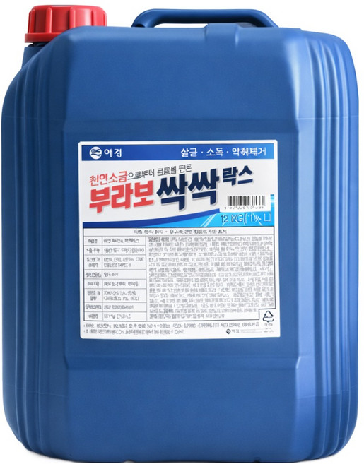 애경 부라보 락스 12kg 청소세제 살균소독 대용량, 10.9L, 1개