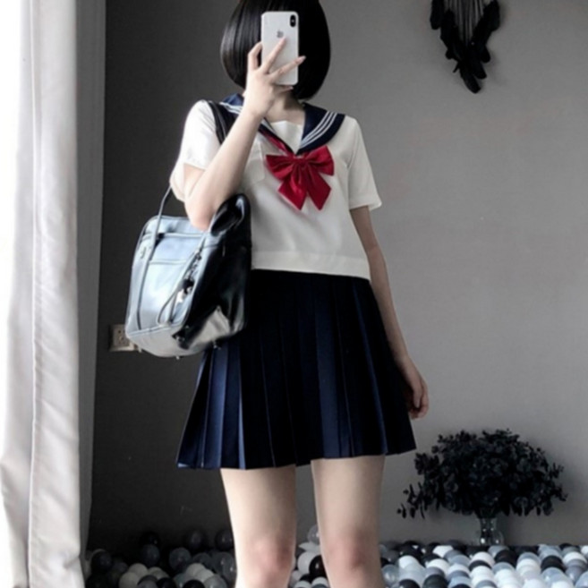 핫스윗 세라복 빅사이즈 일본 교복 jk유니폼 코스프레 의상 반팔 세트