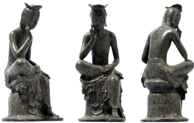 [여진불교] 국가무형문화재제작 청동 미륵보살 반가사유상굿즈 부처님 불상 미니어처 20cm (스탠드포함) 국립중앙박물관기념품 박물관굿즈 선물 어버이날, 20cm 순은실버