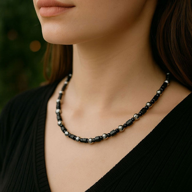 에너지 스톤 자기장 흑자석 테라헤르츠 목걸이 남녀공용